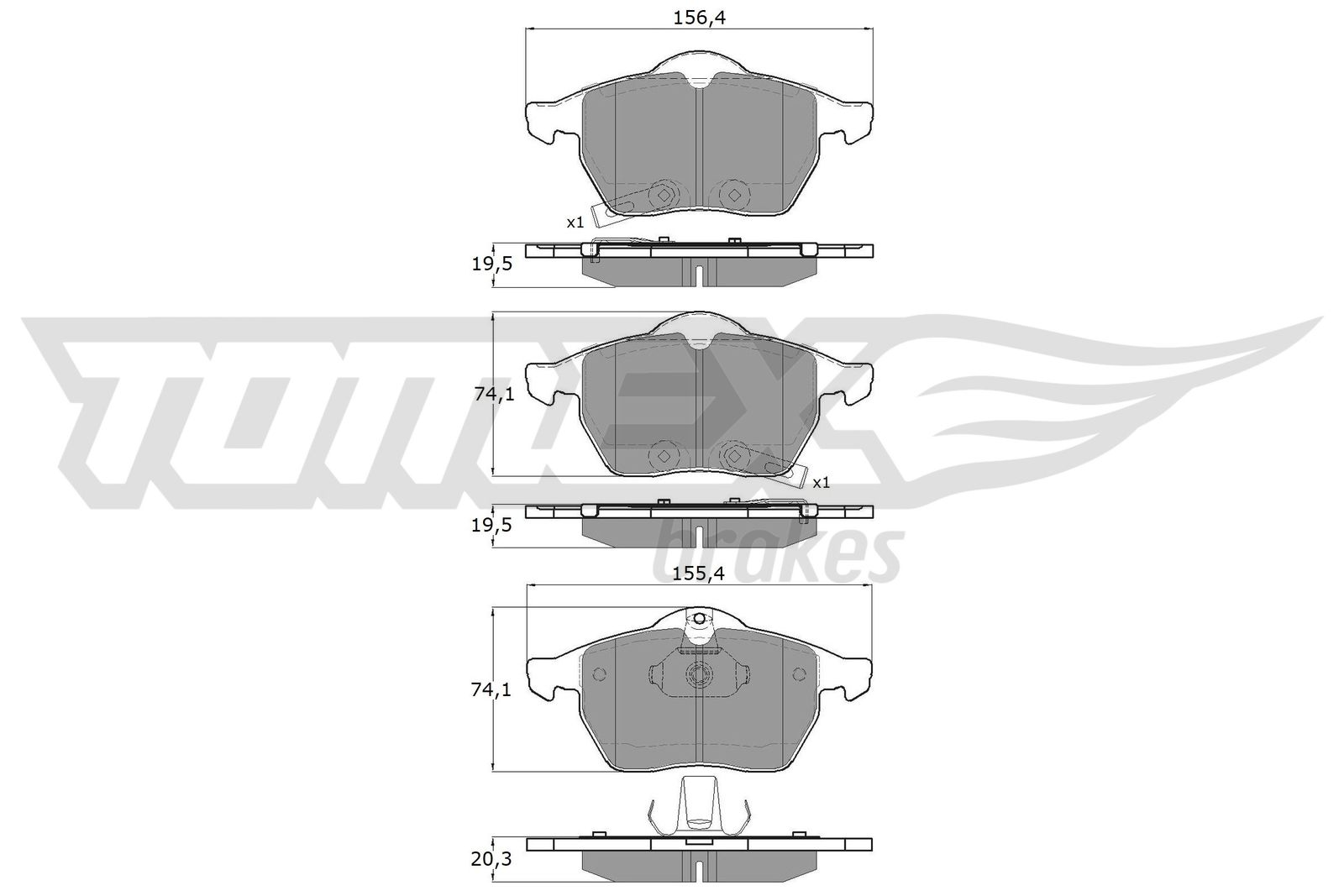 TOMEX Brakes TX 13-57 Sada...